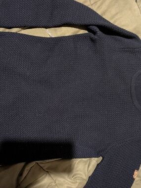 Fjallraven Dark Navy Textured Knit Crew